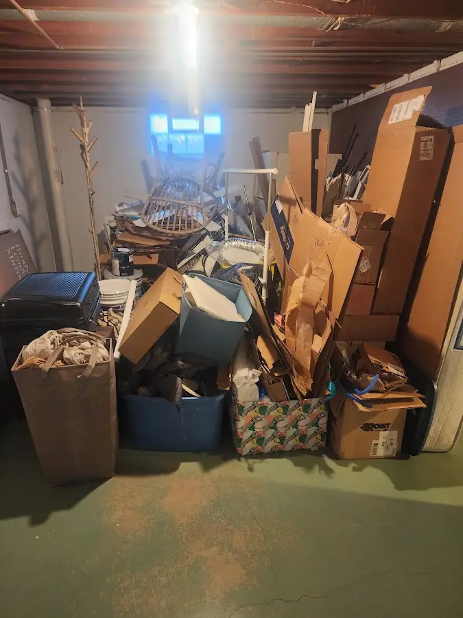 Roll-off dumpster container at job site for 2 Yard Dumpster Rental in Lower Moreland